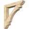 Ekena Millwork Merced Slat Rough Sawn Bracket w/ Offset Brace, Douglas Fir, 8"W x 46"D x 46"H BKT0806X46X46MRC06RDF - alternate 1